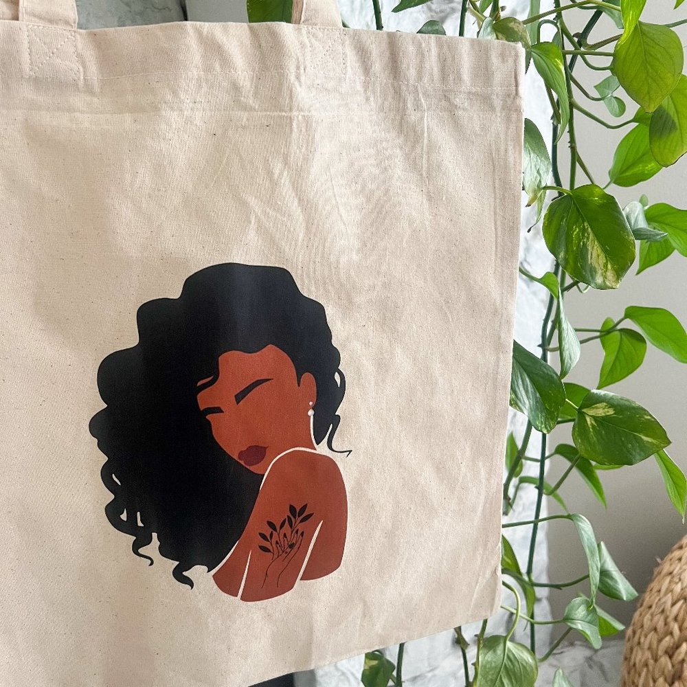 Black Girl Canvas Tote